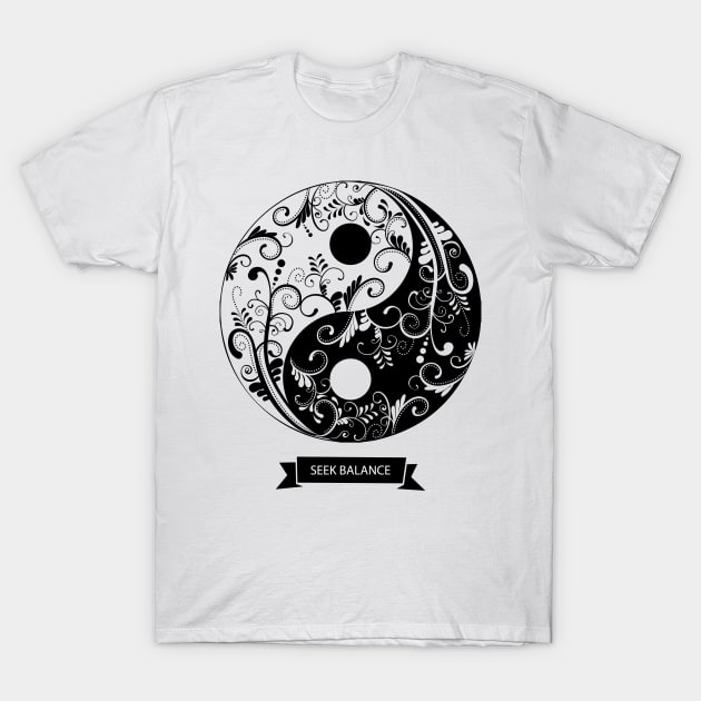 YIN YANG MANDALA T-Shirt by madeinchorley